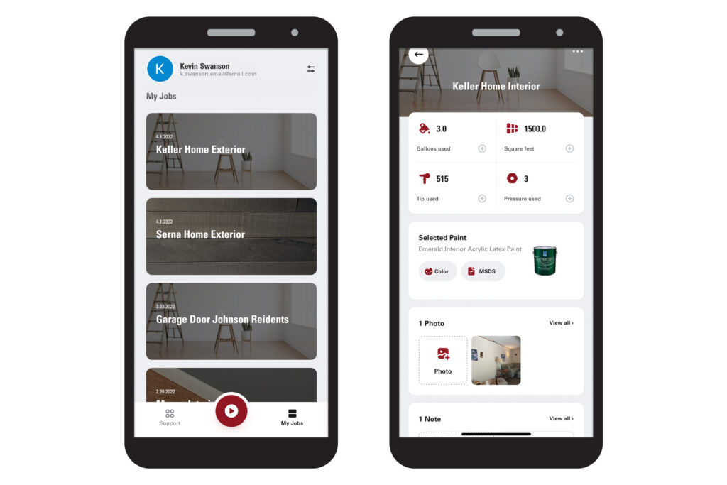 Sample graphic of support of the app on phone